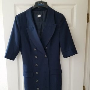 Suit jacket dress with buttons